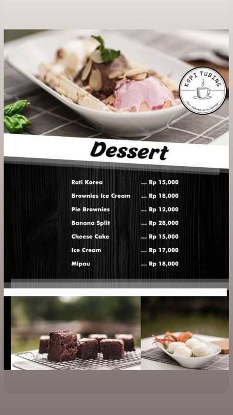 Menu Dessert di Kopi Tubing Bogor, Image From @kopitubing