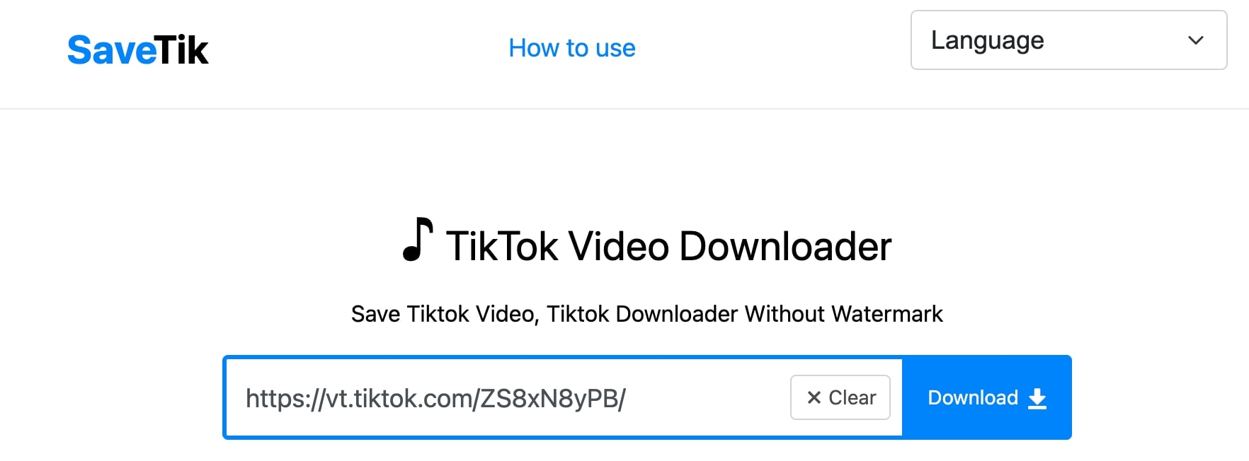 Pilihan Download Video Tiktok
